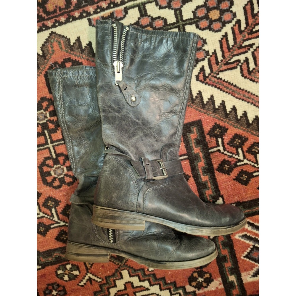 Bed Stu Women's Biker Grunge Festival Distressed Leather Boots 8
